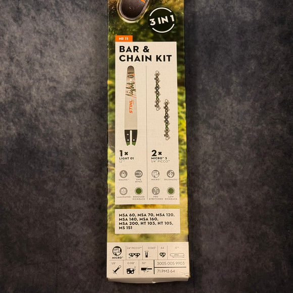 2+1 Cut Kit 11 - 12" Guide Bar & Saw Chains